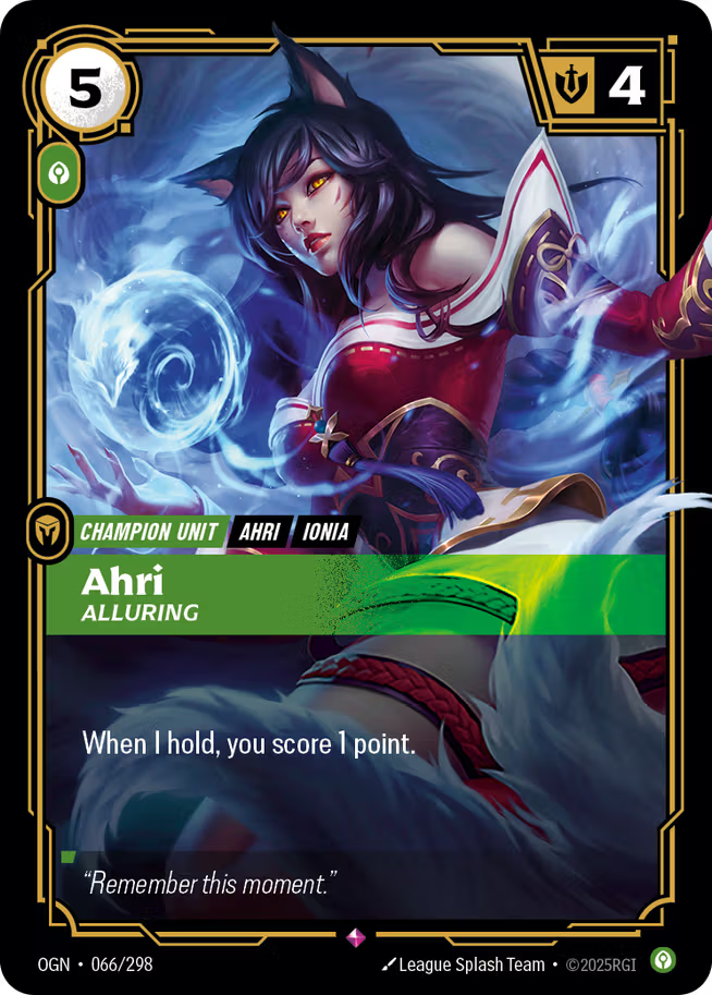 Riftbound: League of Legends TCG Origins 066/289 Ahri, Alluring
