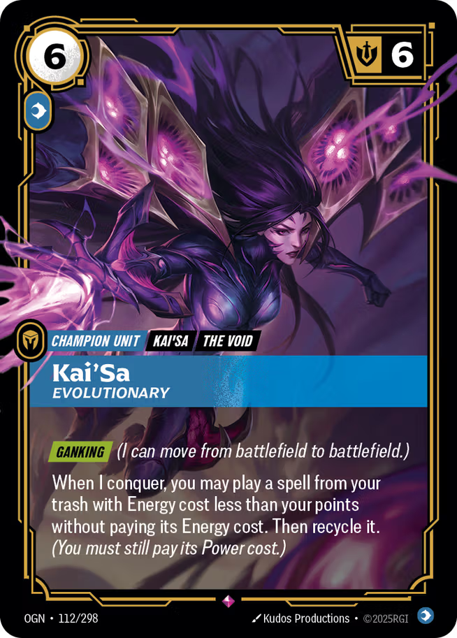 Riftbound: League of Legends TCG Origins 112/289 Kai'Sa, Evolutionary