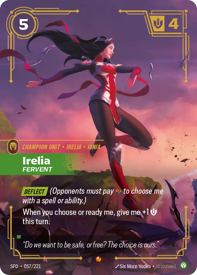 Riftbound: League of Legends TCG Spiritforged 057/221 Irelia, Fervent