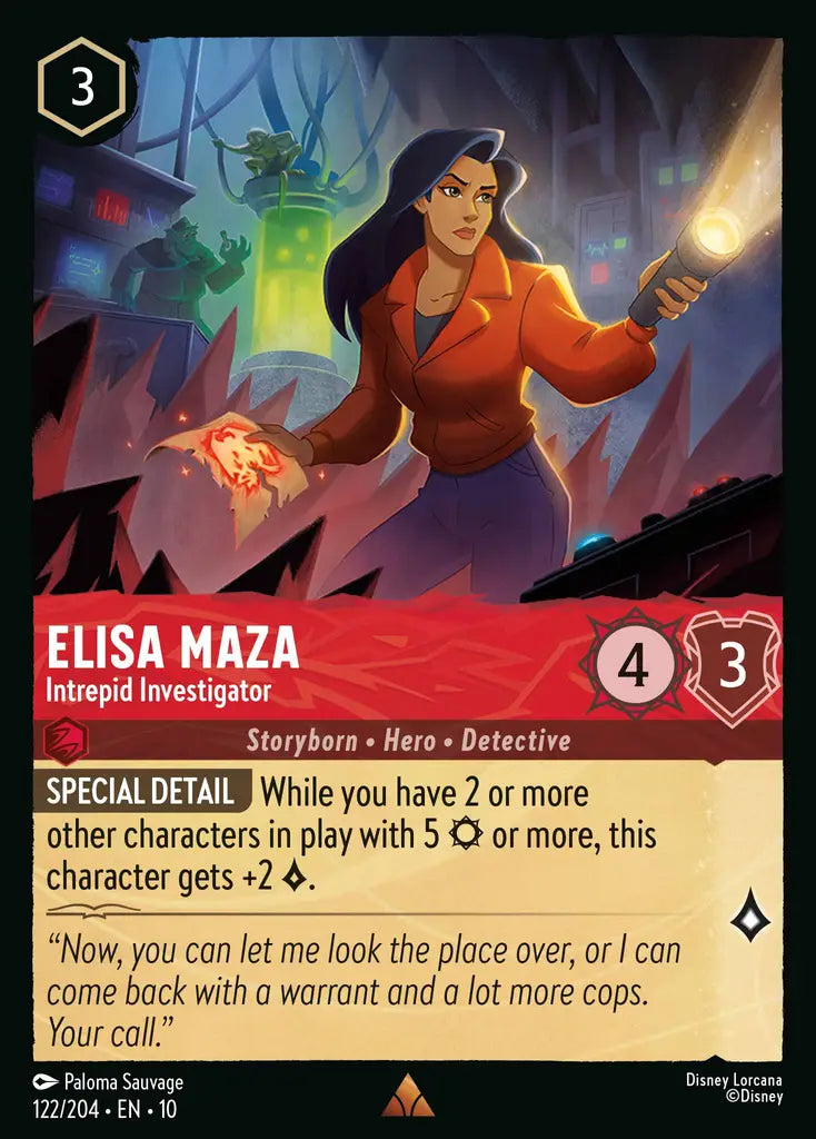 Disney Lorcana Whispers in the Well 122/204 Elisa Maza - Intrepid Investigator
