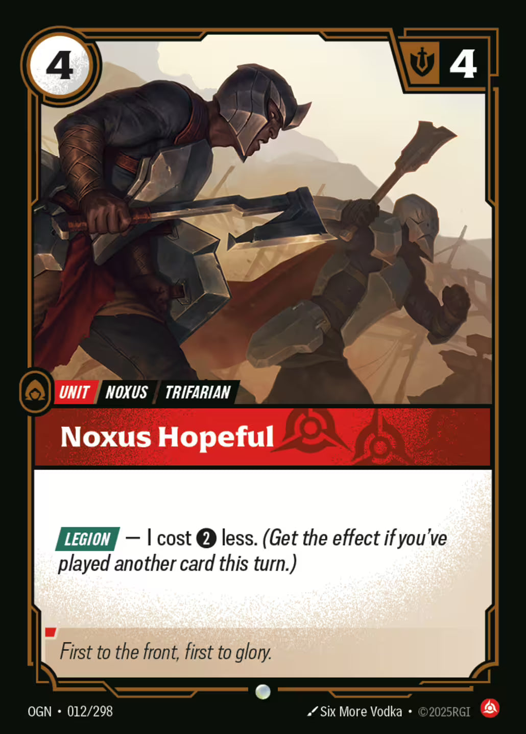 Riftbound: League of Legends TCG Origins 012/289 Noxus Hopeful