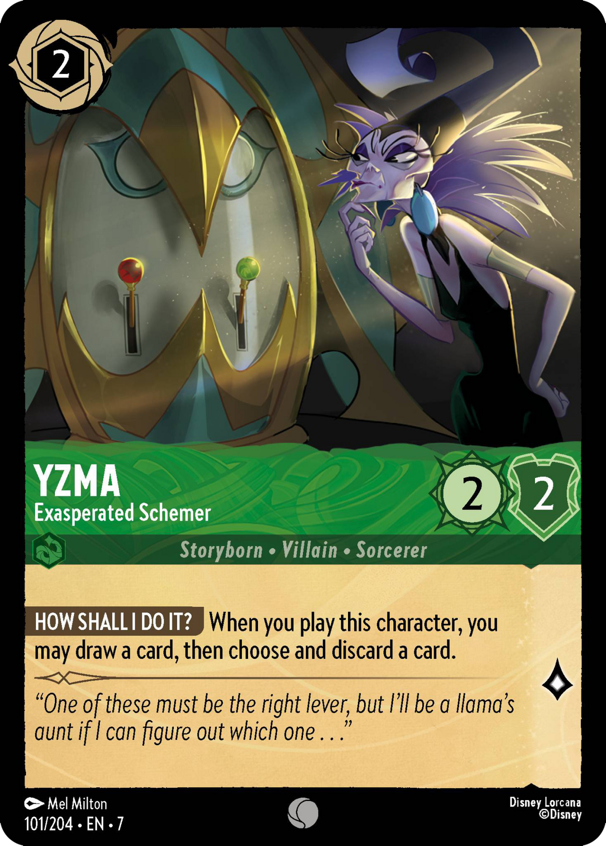 Disney Lorcana Archazia's Island 101/204 Yzma - Exasperated Schemer Foil