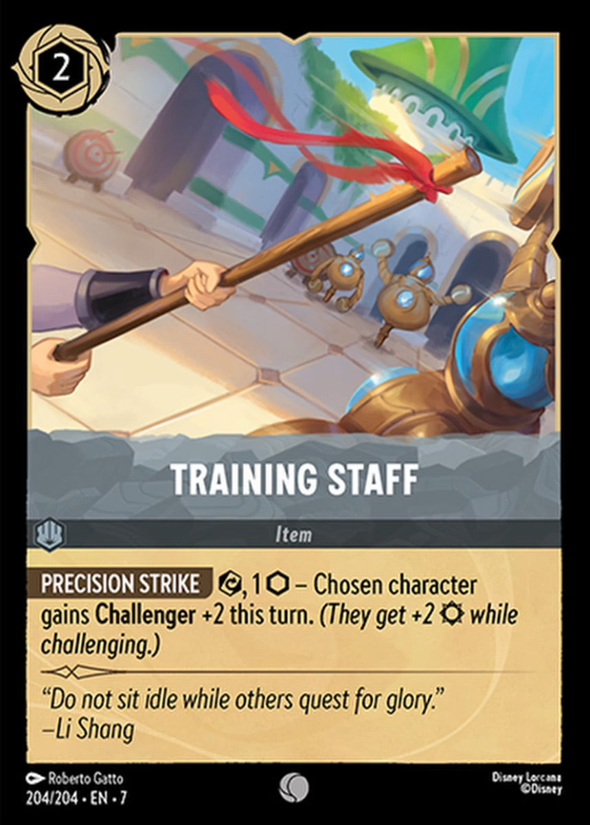 Disney Lorcana Archazia's Island 204/204 Training Staff Foil