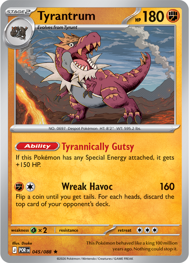 Mega Evolution - Perfect Order 045/088 Tyrantrum Reverse Holo