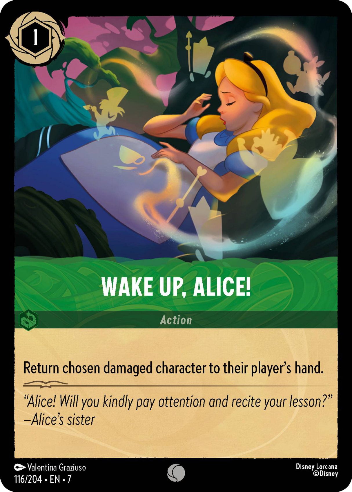 Disney Lorcana Archazia's Island 116/204 Wake Up, Alice! Foil