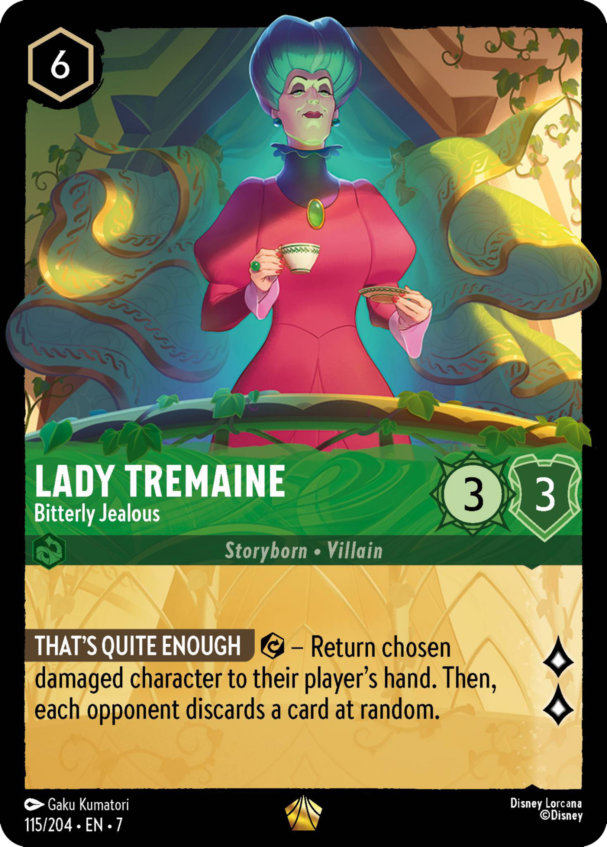 Disney Lorcana Archazia's Island 115/204 Lady Tremaine - Bitterly Jealous