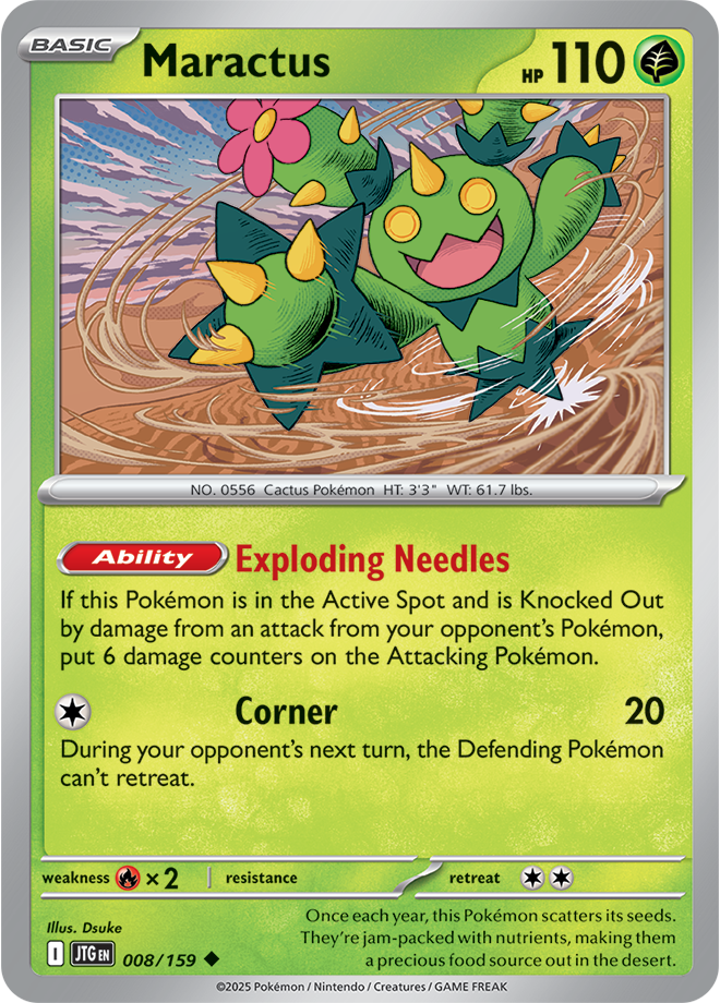 Scarlet & Violet Journey Together 008/159 Maractus Reverse Holo