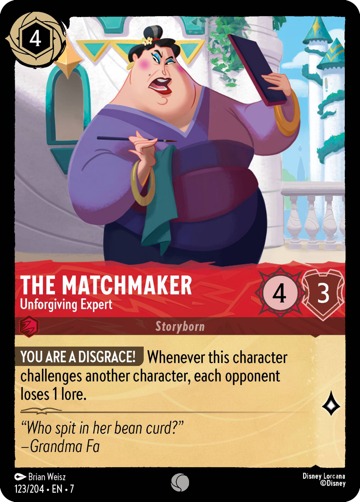 Disney Lorcana Archazia's Island 123/204 The Matchmaker - Unforgiving Expert