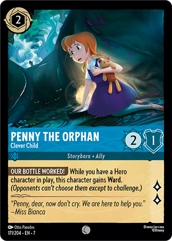 Disney Lorcana Archazia's Island 171/204 Penny The Orphan - Clever Child Foil