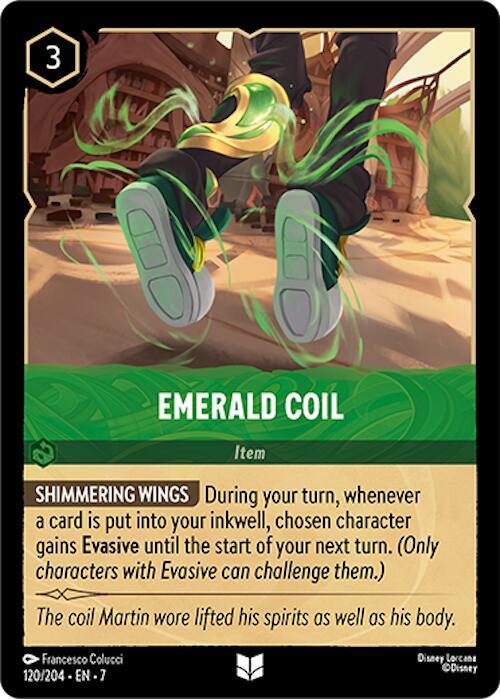 Disney Lorcana Archazia's Island 179/204 Emerald Coil Foil