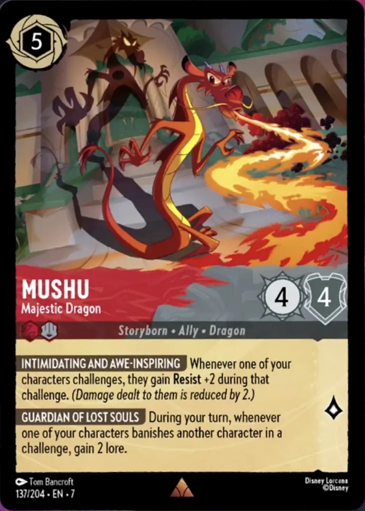 Disney Lorcana Archazia's Island 137/204 Mushu - Majestic Dragon