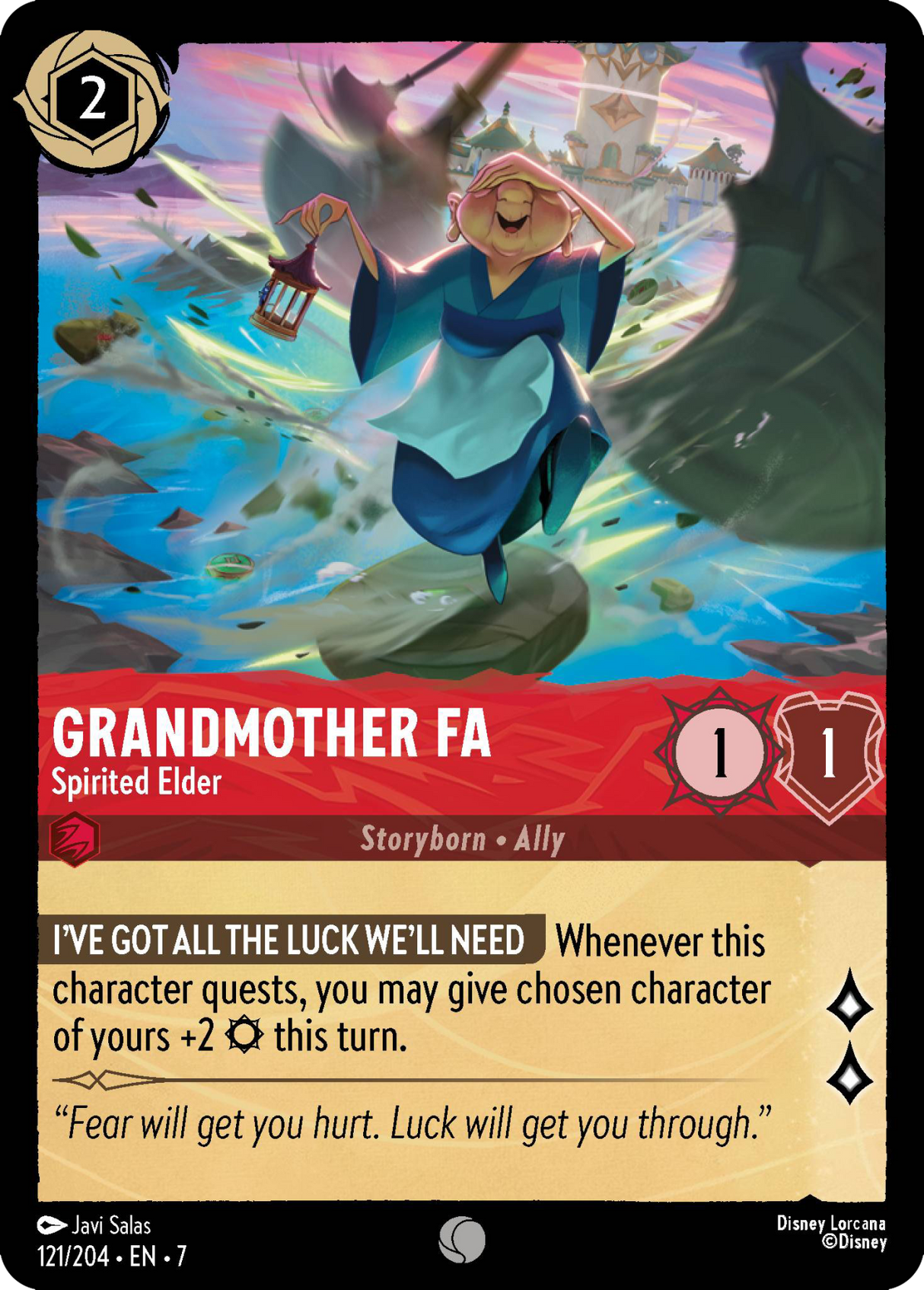 Disney Lorcana Archazia's Island 121/204 Grandmother Fa - Spirited Elder