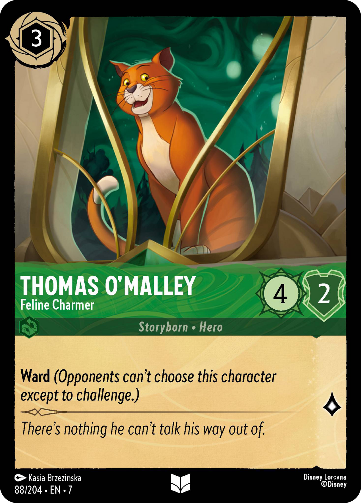 Disney Lorcana Archazia's Island 088/204 Thomas O'Malley - Feline Charmer