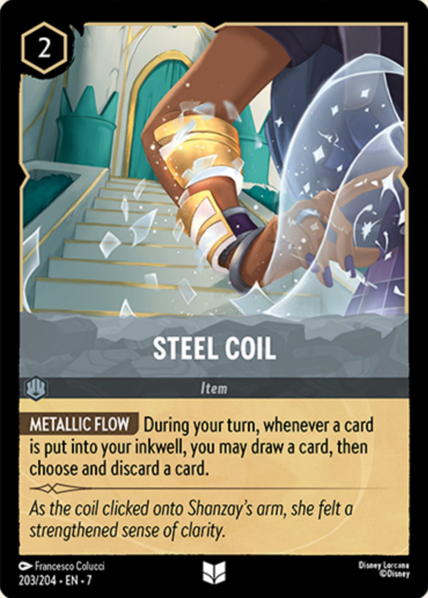 Disney Lorcana Archazia's Island 203/204 Steel Coil Foil
