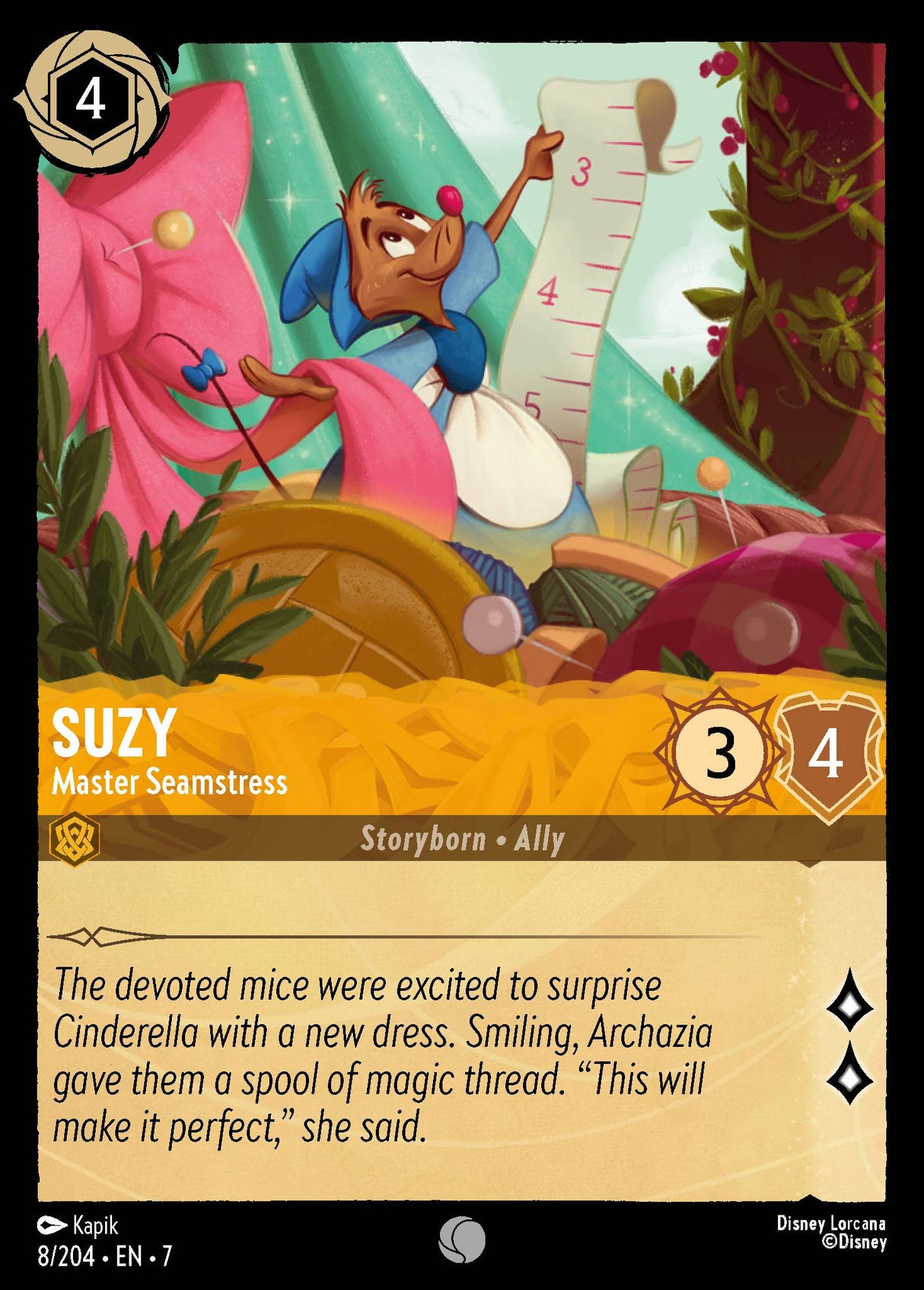 Disney Lorcana Archazia's Island 008/204 Suzy - Master Seamstress