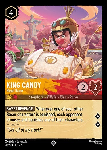 Disney Lorcana Archazia's Island 020/204 King Candy - Royal Racer