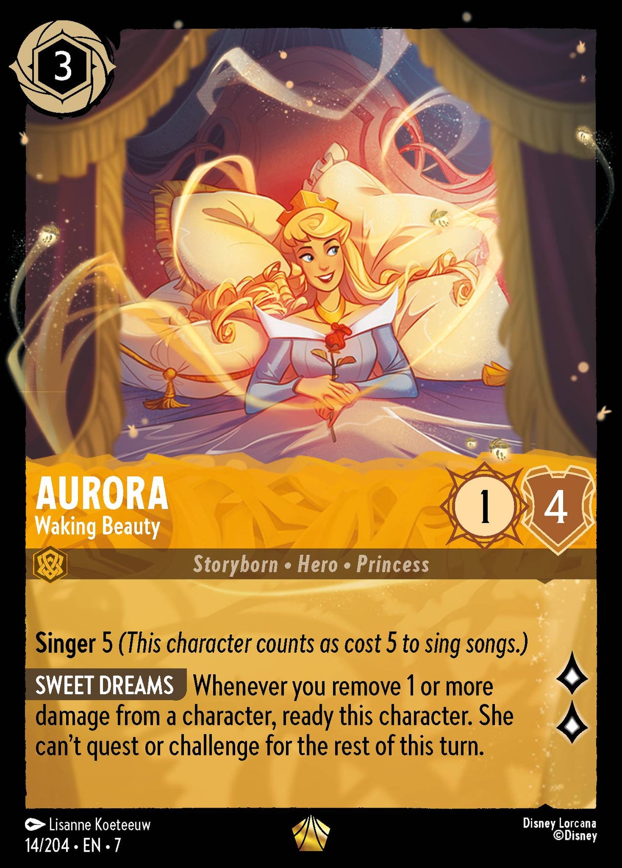 Disney Lorcana Archazia's Island 014/204 Aurora - Waking Beauty Foil