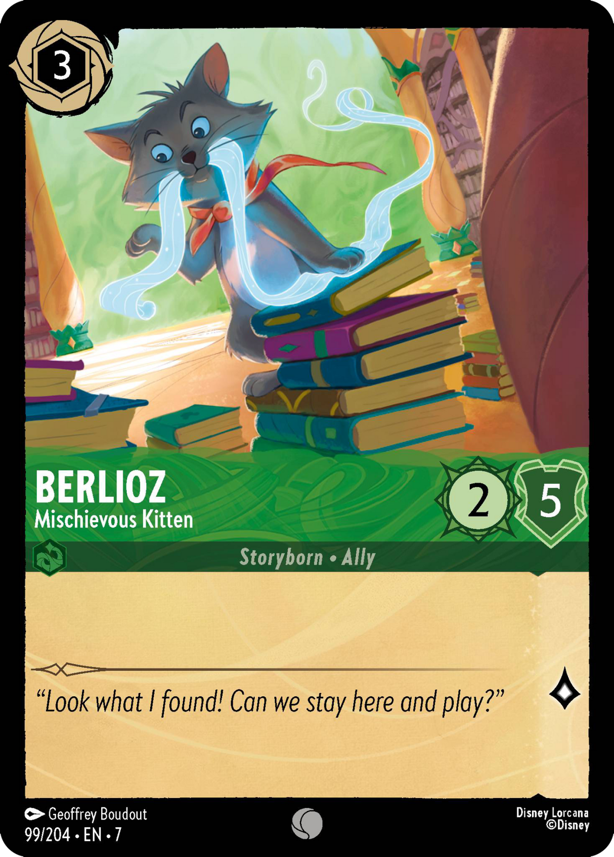 Disney Lorcana Archazia's Island 099/204 Berlioz - Mischevious Kitten Foil
