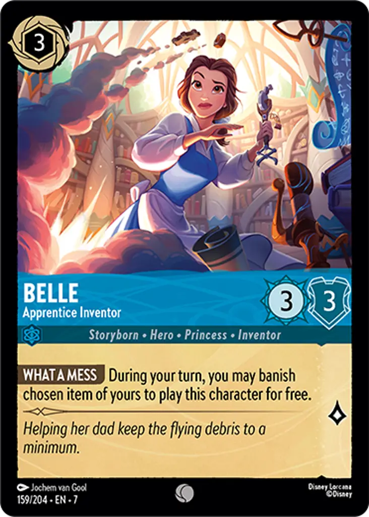 Disney Lorcana Archazia's Island 159/204 Belle - Apprentice Inventor