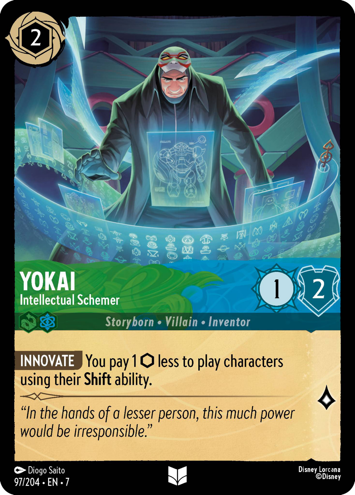 Disney Lorcana Archazia's Island 097/204 Yokai - Intellectual Schemer