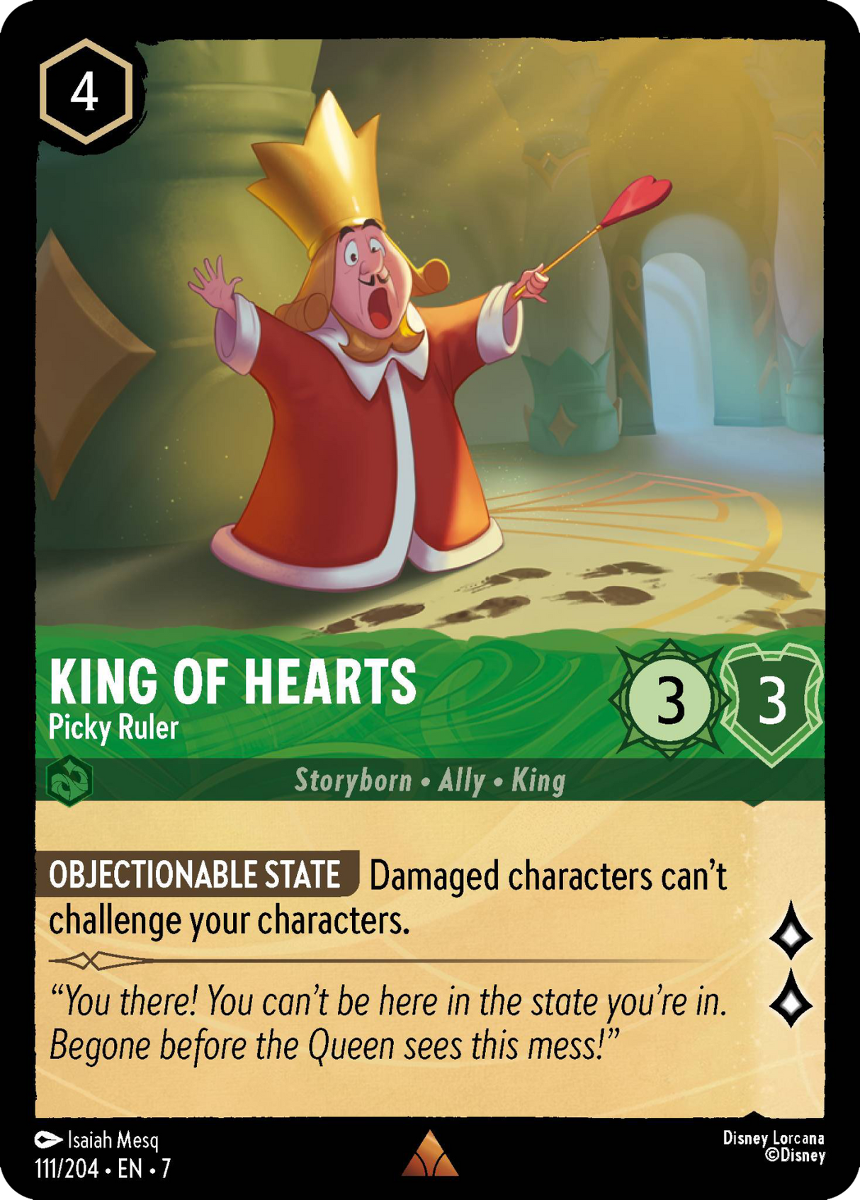 Disney Lorcana Archazia's Island 111/204 King of Hearts - Picky Ruler