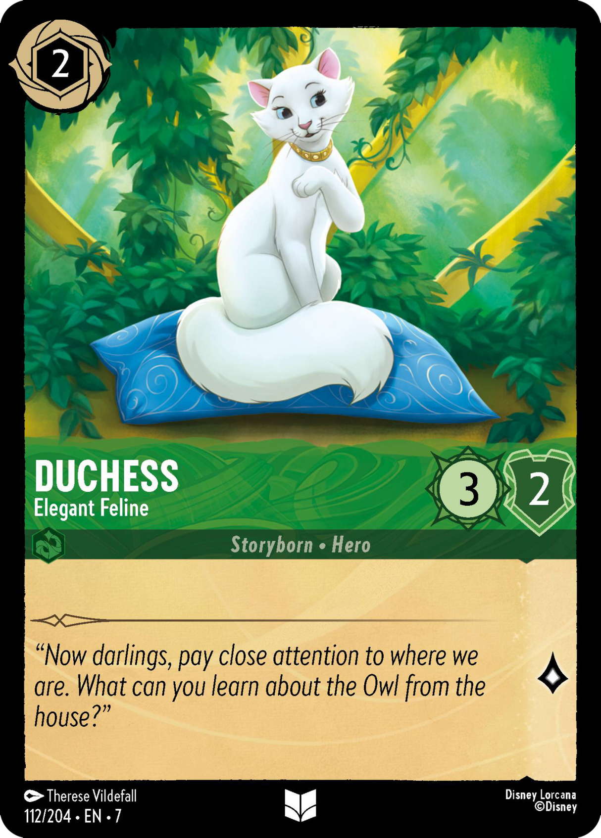 Disney Lorcana Archazia's Island 112/204 Duchess - Elegant Feline Foil
