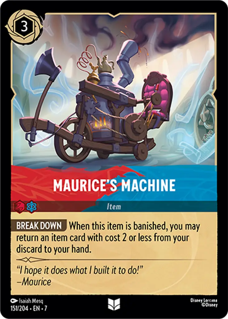 Disney Lorcana Archazia's Island 151/204 Maurice's Machine