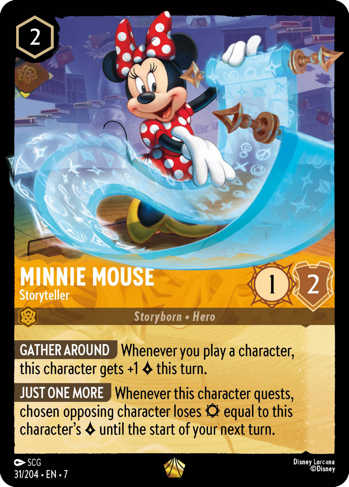 Disney Lorcana Archazia's Island 031/204 Minnie Mouse - Storyteller