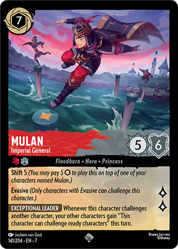 Disney Lorcana Archazia's Island 141/204 Mulan - Imperial General