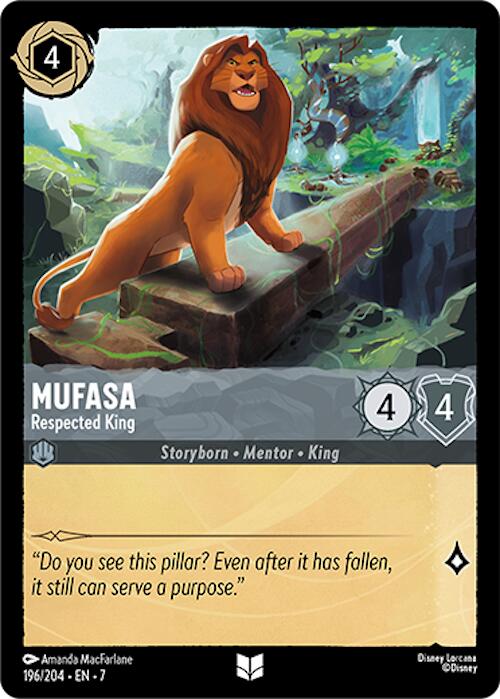 Disney Lorcana Archazia's Island 196/204 Mufasa - Respected King Foil
