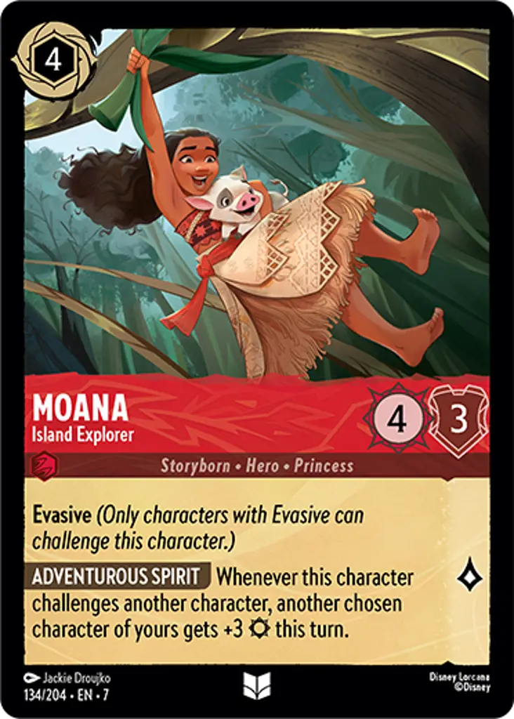 Disney Lorcana Archazia's Island 134/204 Moana - Island Explorer