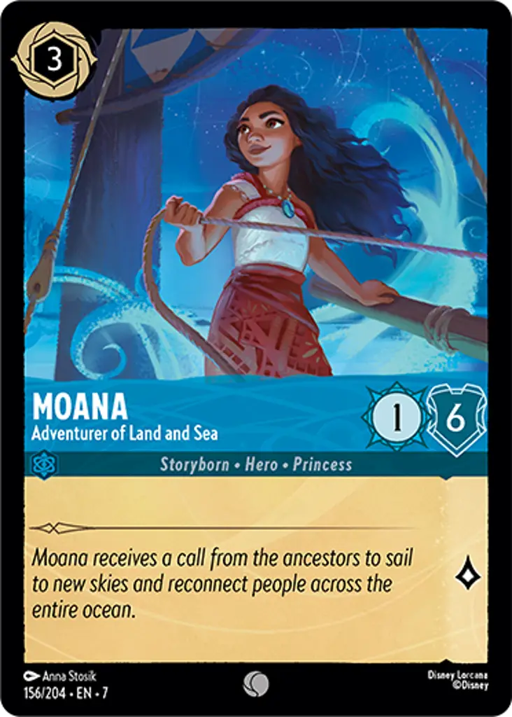 Disney Lorcana Archazia's Island 156/204 Moana - Adventurer of Land and Sea