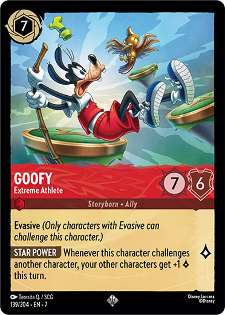 Disney Lorcana Archazia's Island 139/204 Goofy - Extreme Athlete