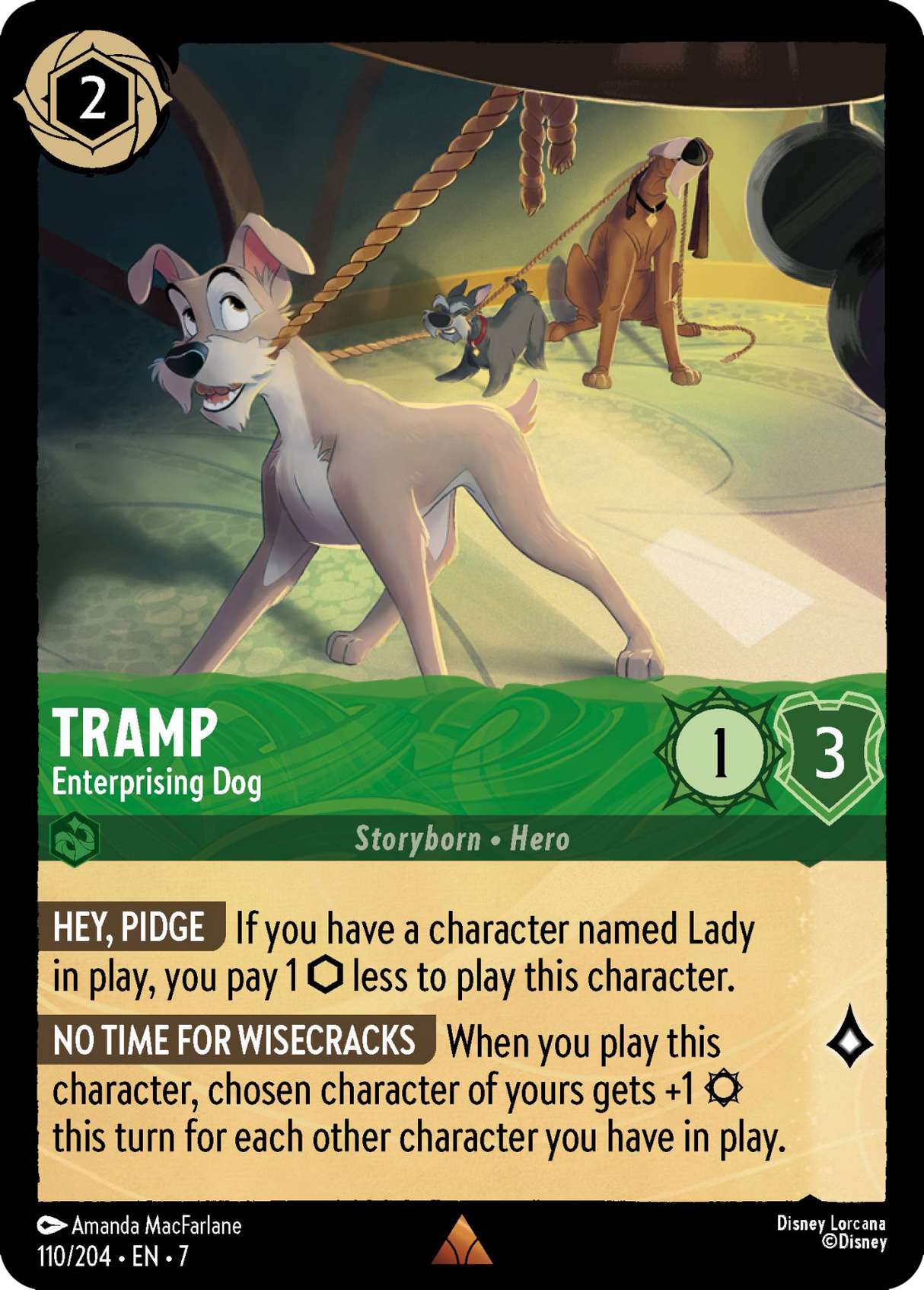 Disney Lorcana Archazia's Island 110/204 Tramp - Enterprising Dog