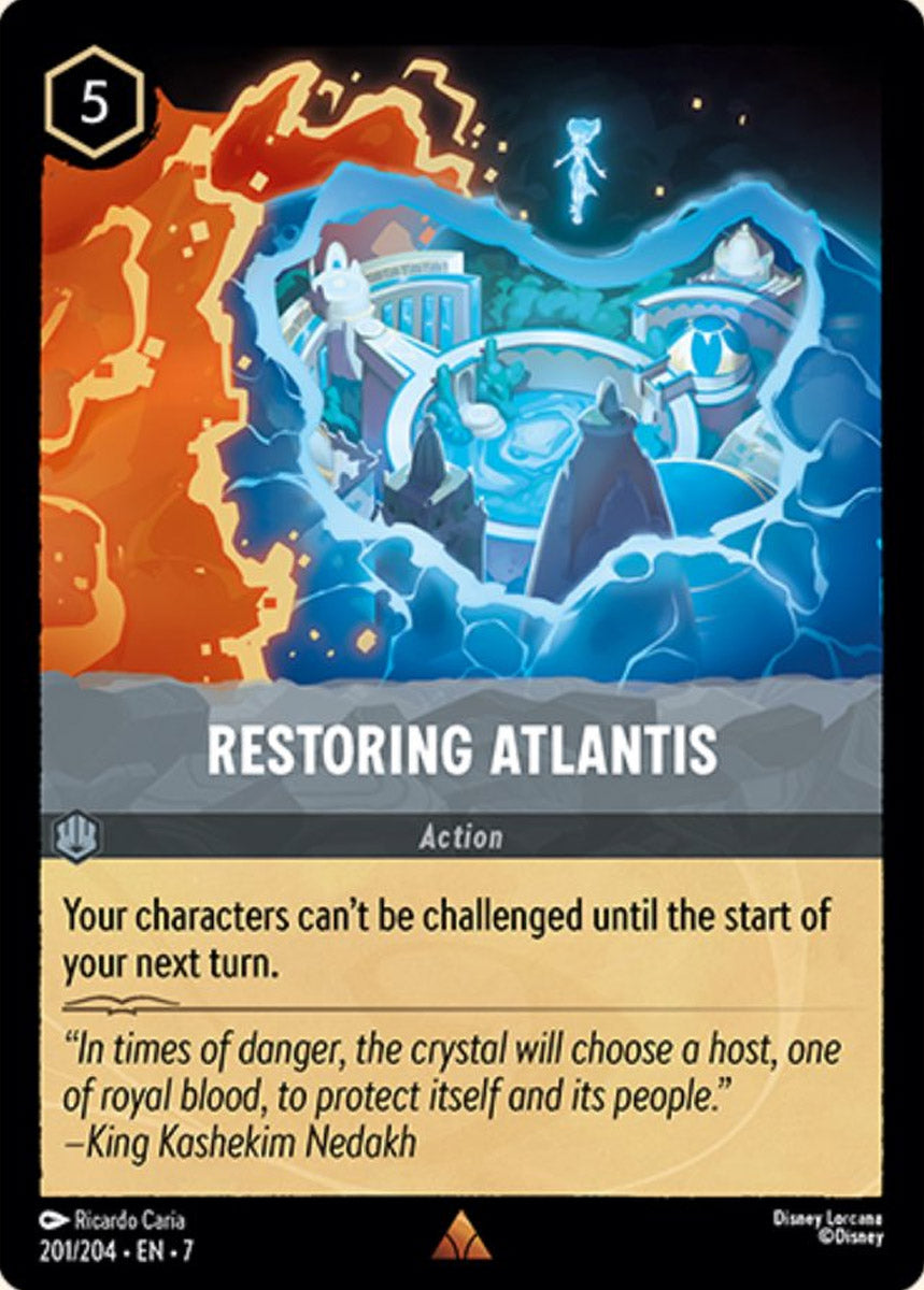 Disney Lorcana Archazia's Island 201/204 Restoring Atlantis