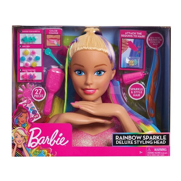 Barbie Rainbow Sparkle Deluxe Styling Head