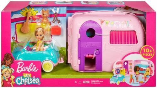 Barbie Club Chelsea Camper with Doll & Accessories Playset