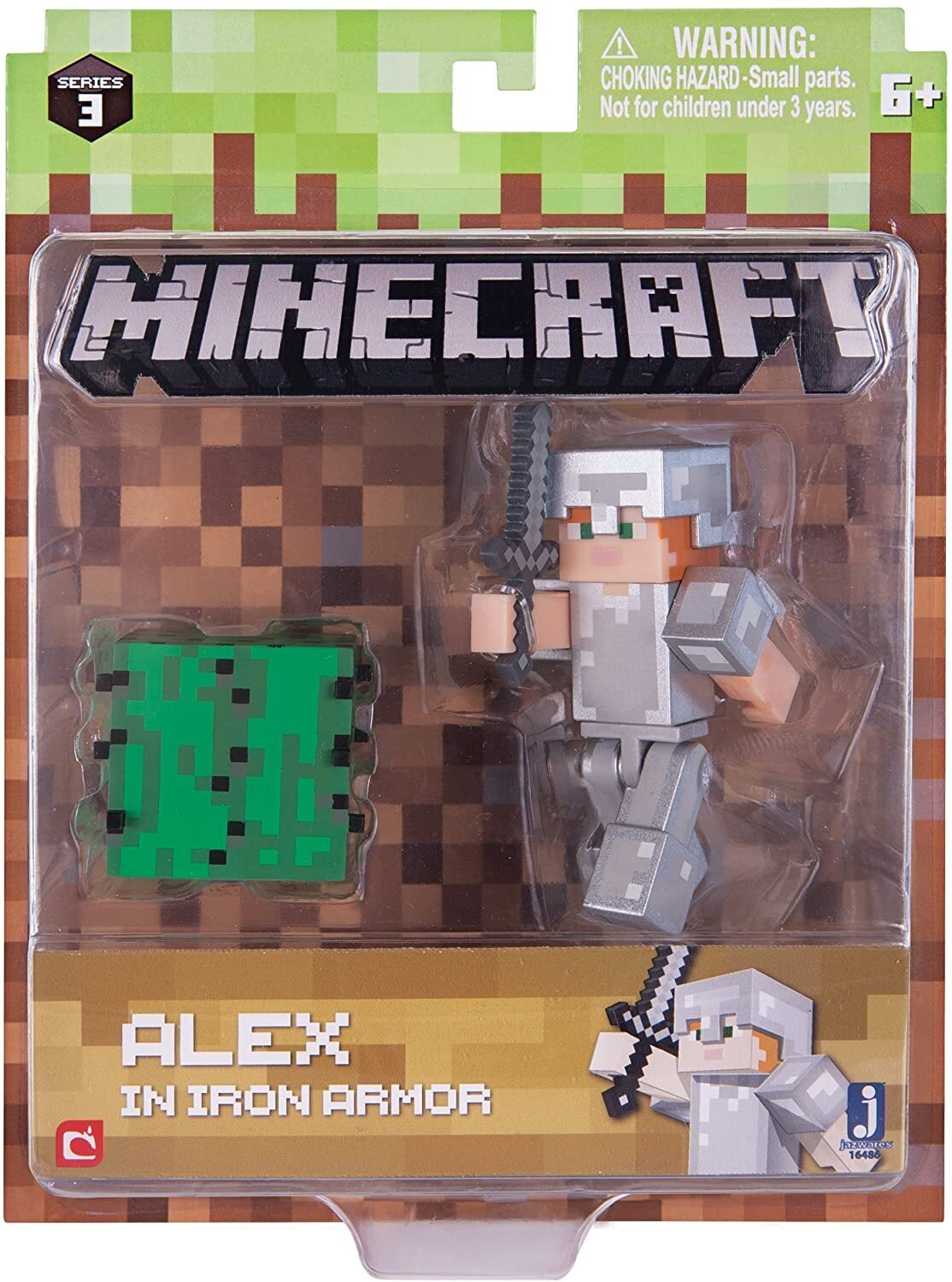 Minecraft 3-Inch Action Figure - Alex in Iron Armour Pack