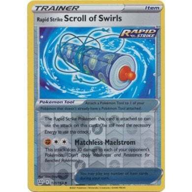 SWSH Battle Styles 131/163 Rapid Strike Scroll of Swirls Reverse