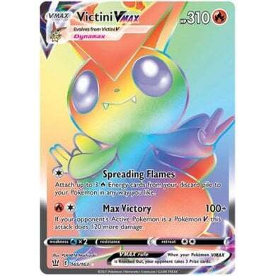 SWSH Battle Styles 165/163 Victini VMAX (Rainbow Rare)
