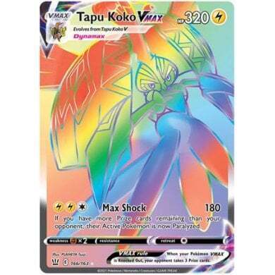 SWSH Battle Styles 166/163 Tapu Koko VMAX (Rainbow Rare)
