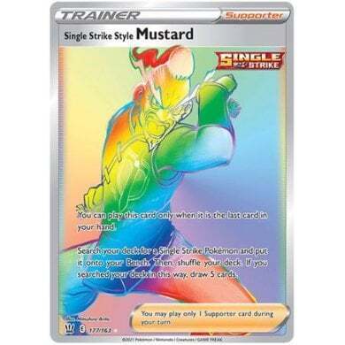 SWSH Battle Styles 177/163 Single Strike Style Mustard (Rainbow Rare)