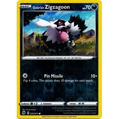 Champions Path 035/73 Galarian Zigzagoon Reverse