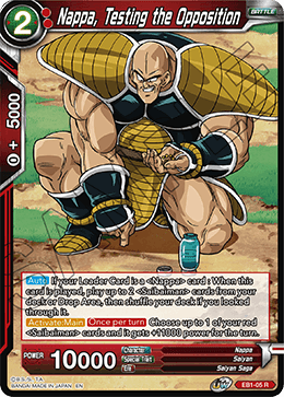 Battle Evolution EB1-05 Nappa Testing The Opposition