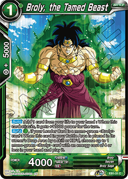 Battle Evolution EB1-31 Broly The Tamed Beast