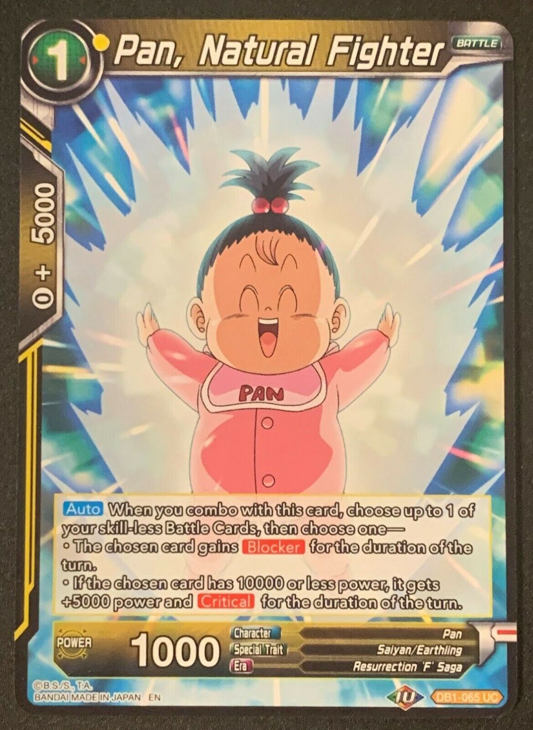 Dragon ball Super Reprint DB1-065 Pan Natural Fighter