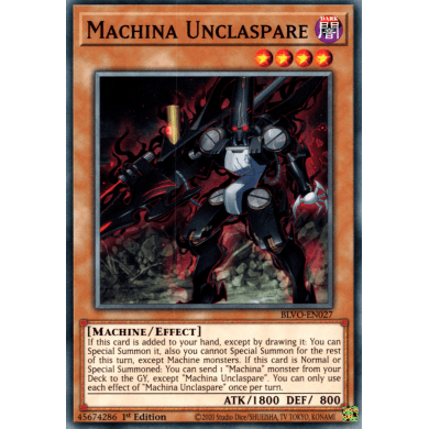 Blazing Vortex BLVO-EN027 Machina Unclaspare