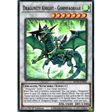 Blazing Vortex BLVO-EN045 Dragunity Knight - Gormfaobhar