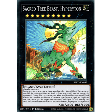 Blazing Vortex BLVO-EN047 Sacred Tree Beast Hyperyton