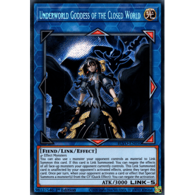 Blazing Vortex BLVO-EN050 Underworld Goddess Of The Closed World
